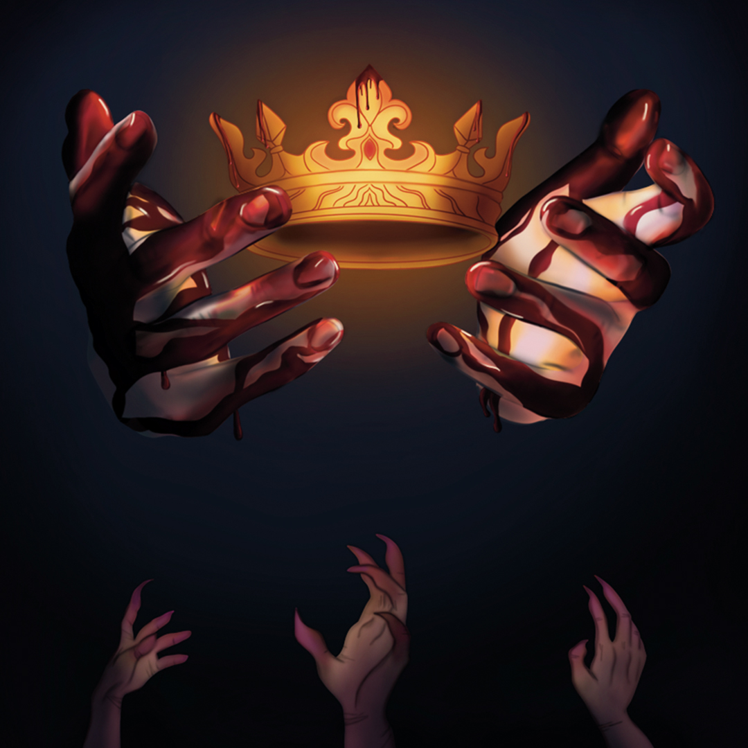 hands holding crown
